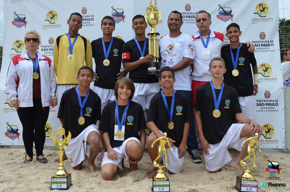 Equipe do C.F.J. é a campeão da Copa Paulista de Beach Soccer Sub-15