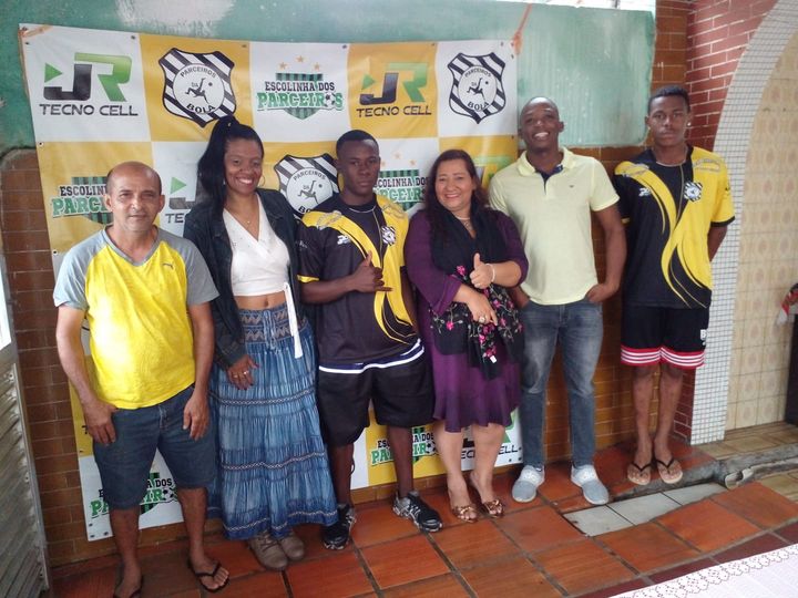 Kameni foi apresentado ao Parceiros da Bola e foi acompanhado também pelas coordenadoras de projetos da ONG 'O.H.V.B.' Fernanda de Araújo Pereira e Ana Claudia Martins dos Santos