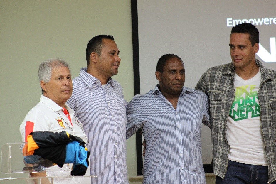 Edmundo Lima Filho, Jorge Lisardo, José Roberto dos Santos e Igor Savala durante a apresentação do curso