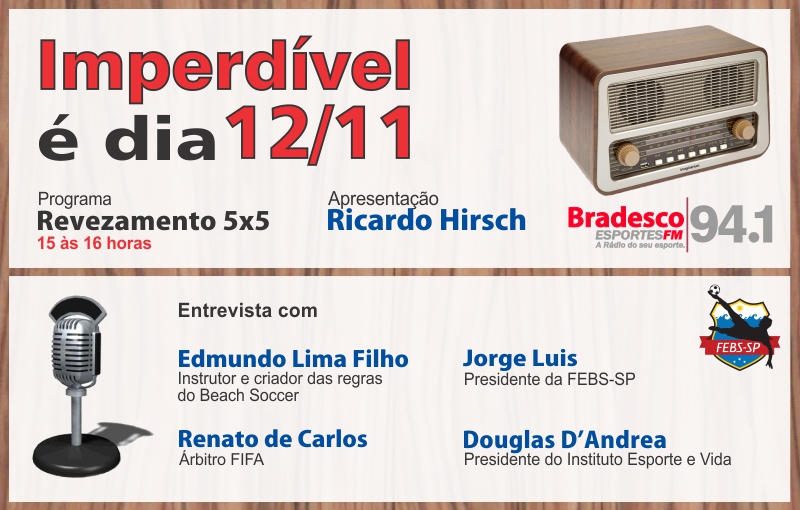 Edmundo Lima Filho, Renato de Carlos, Douglas D'Andrea e Jorge Luis participarão do programa 